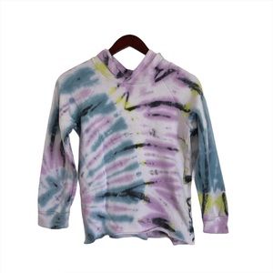 Harper & Elliot White Purple Blue Tie Dye Sweater